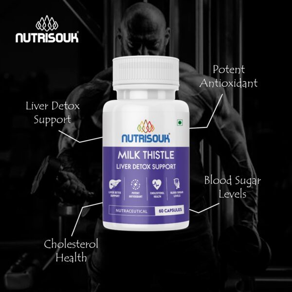 Milk Thistle (80% Silymarin) 500mg, 60 Capsules | Supports Liver Health, Antioxidant