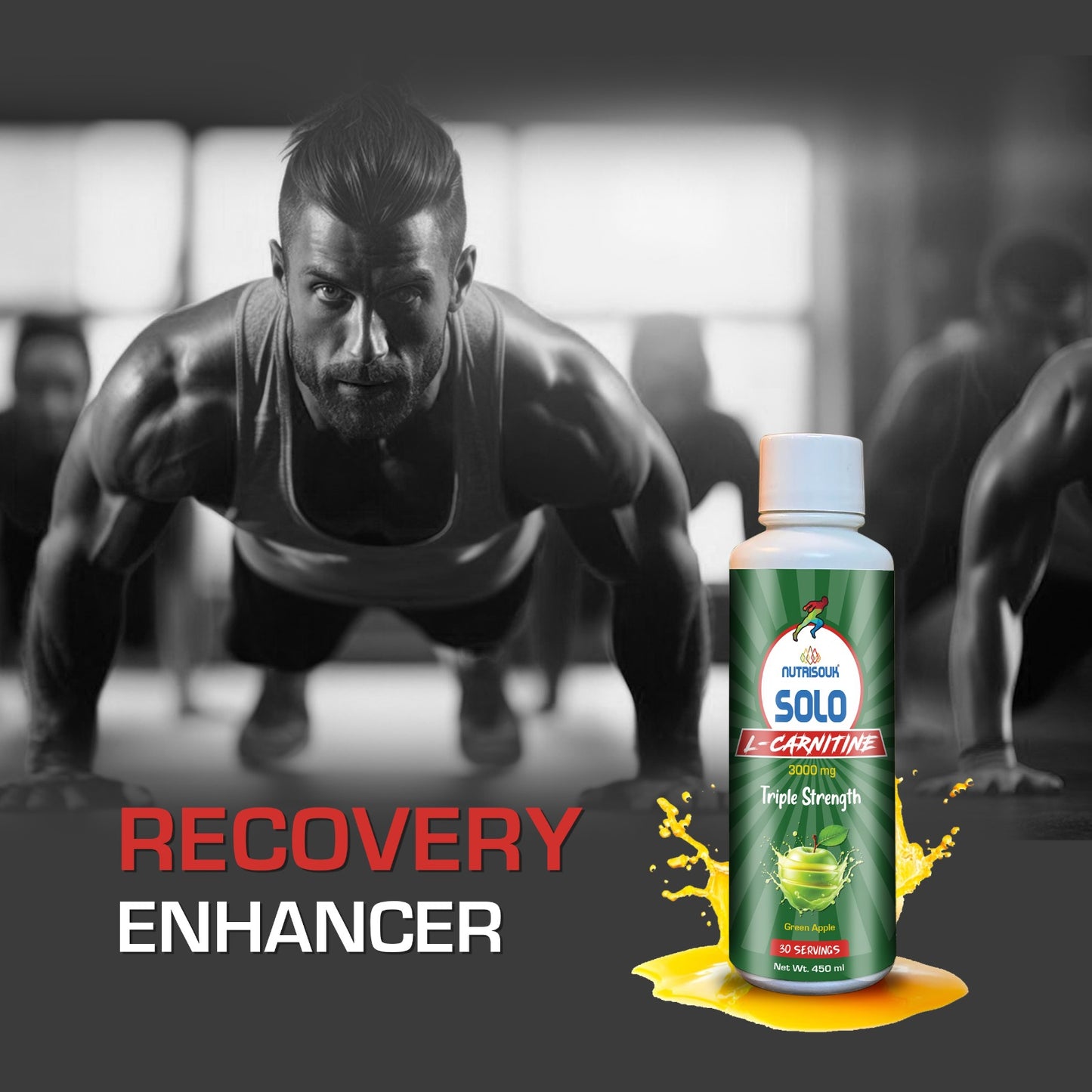 L-Carnitine Liquid 450 ml | May Improve Exercise recovery, Support Transport of Fats to Muscles, 30 Servings