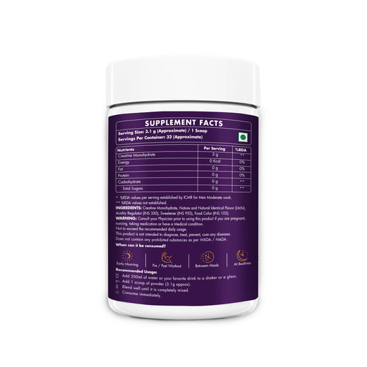 Creatine Flavoured Powder 100g | Strength, Energy & Performance Support