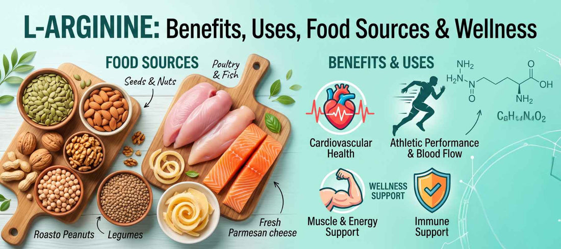 L-Arginine: Benefits, Uses, Food Sources, and How It Supports Overall Wellness
