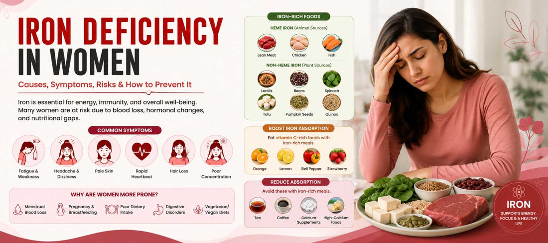 Iron Deficiency in Women: Symptoms, Causes, Risks, and How to Prevent It