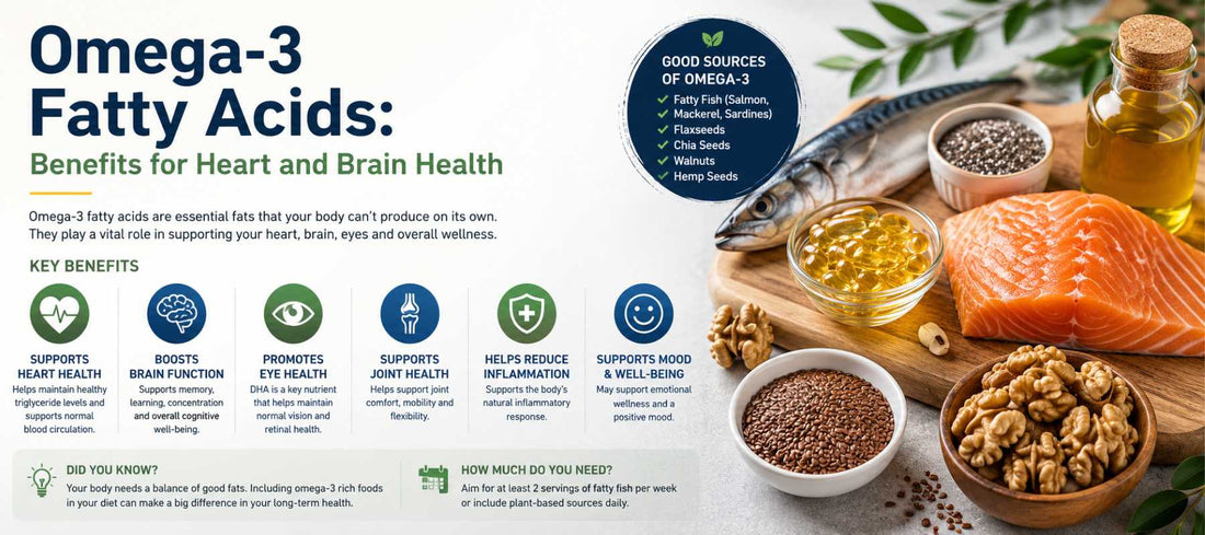 Omega-3 Fatty Acids: Benefits for Heart and Brain Health