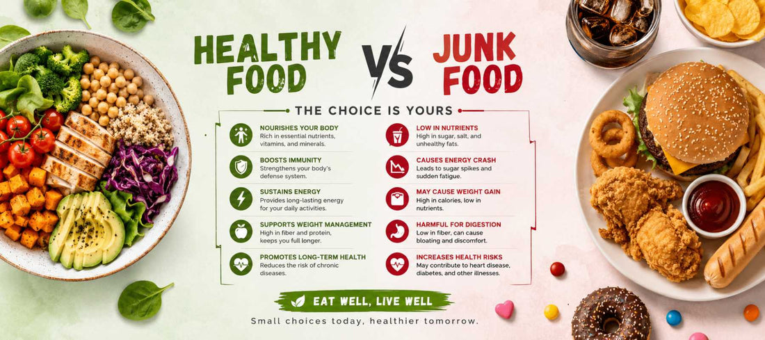 Healthy Food vs Junk Food: What Your Daily Choices Mean for Your Health