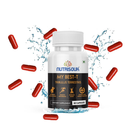 My Best-T 60 Capsules, Terrestris Tribulus Supports Testosterone, Stamina, Performance Boost
