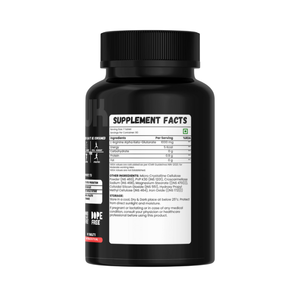 Arginine AKG – Nitric Oxide & Performance Support | Muscle Pump, Endurance & Recovery