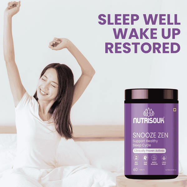Snooze Zen – Natural Sleep & Stress Relief Supplement | Restful Sleep, Recovery & Relaxation Support