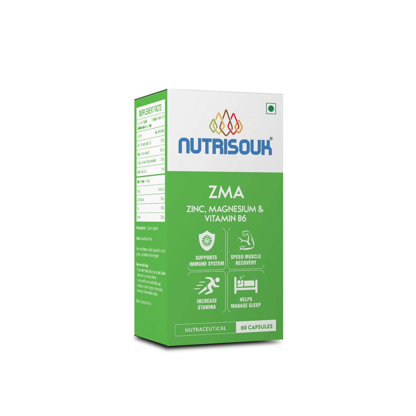 ZMA 60 Capsules, Zinc Magnesium Aspartate | Support Muscle Strength, Endurance & Recovery Support Immunity & Bone Health