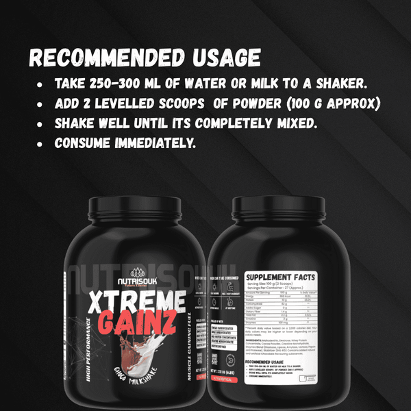 Xtreme Gainz Dietary Supplement | High-Calorie Gainer