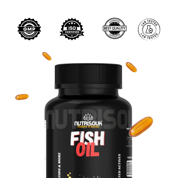 Fish Oil 60 Capsules, Omega 3 Fatty Acids