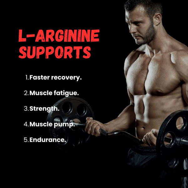 L-Arginine Powder, Pre-workout | Nitric Oxide Booster, Improves Blood Circulation