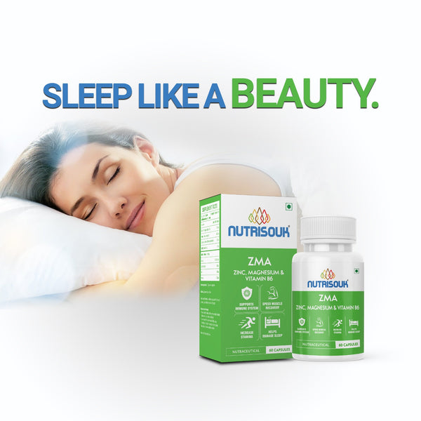 ZMA 60 Capsules, Zinc Magnesium Aspartate | Support Muscle Strength, Endurance & Recovery Support Immunity & Bone Health