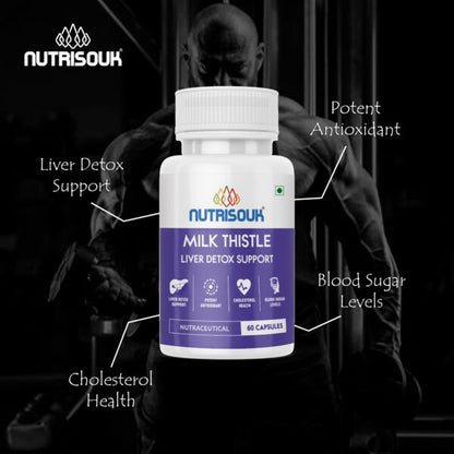 Milk Thistle (80% Silymarin) 500mg, 60 Capsules | Supports Liver Health, Antioxidant