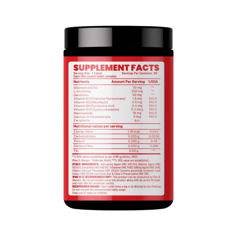 Liver Detox, 60 Tablets | Supports Liver Health, Skin Health, Act as Antioxidant