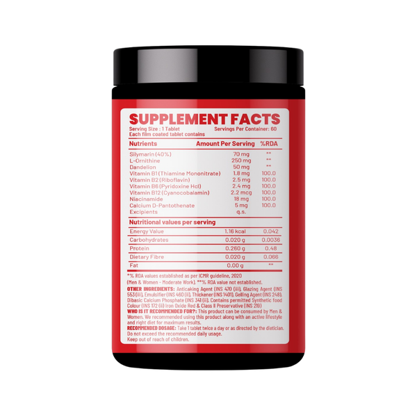 Liver Detox, 60 Tablets | Supports Liver Health, Skin Health, Act as Antioxidant